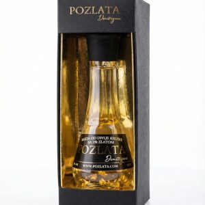 Rakija od divlje kruške sa zlatom 50ml u pakovanju